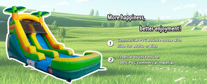 Inflatable Commercial Water Slide Bounce House for Kids or Adults,High Slide with Shallow Pool,Backyard,Outdoor 20' x 9.4'x 13’