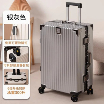 New Trolley Case, Boarding Case, Suitcase, 20inch, 22inch, 24inch, 26inch, Universal Wheels, Password Lock, Aluminum Frame Suitcase