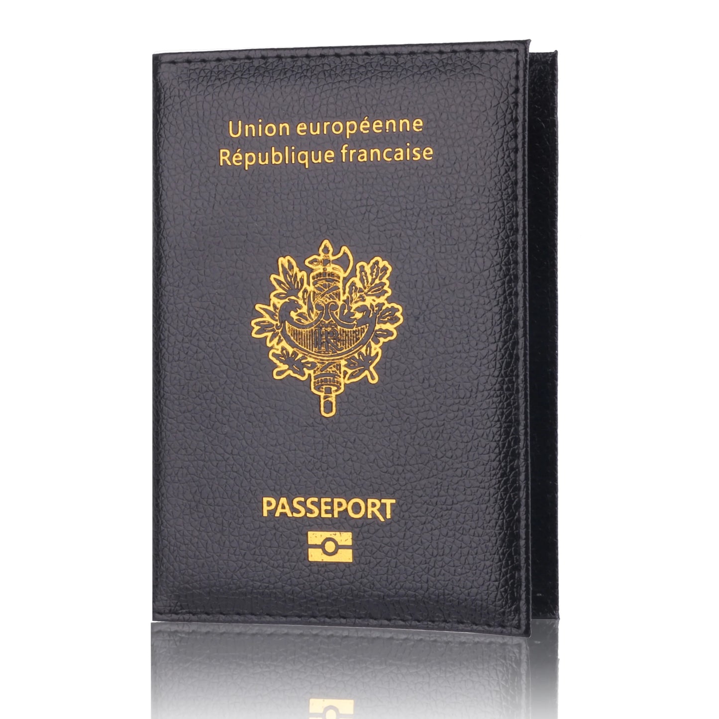 France Travel Passport Holder Case, Leather Fashion French Passport Cover Case Wallet for Men Women