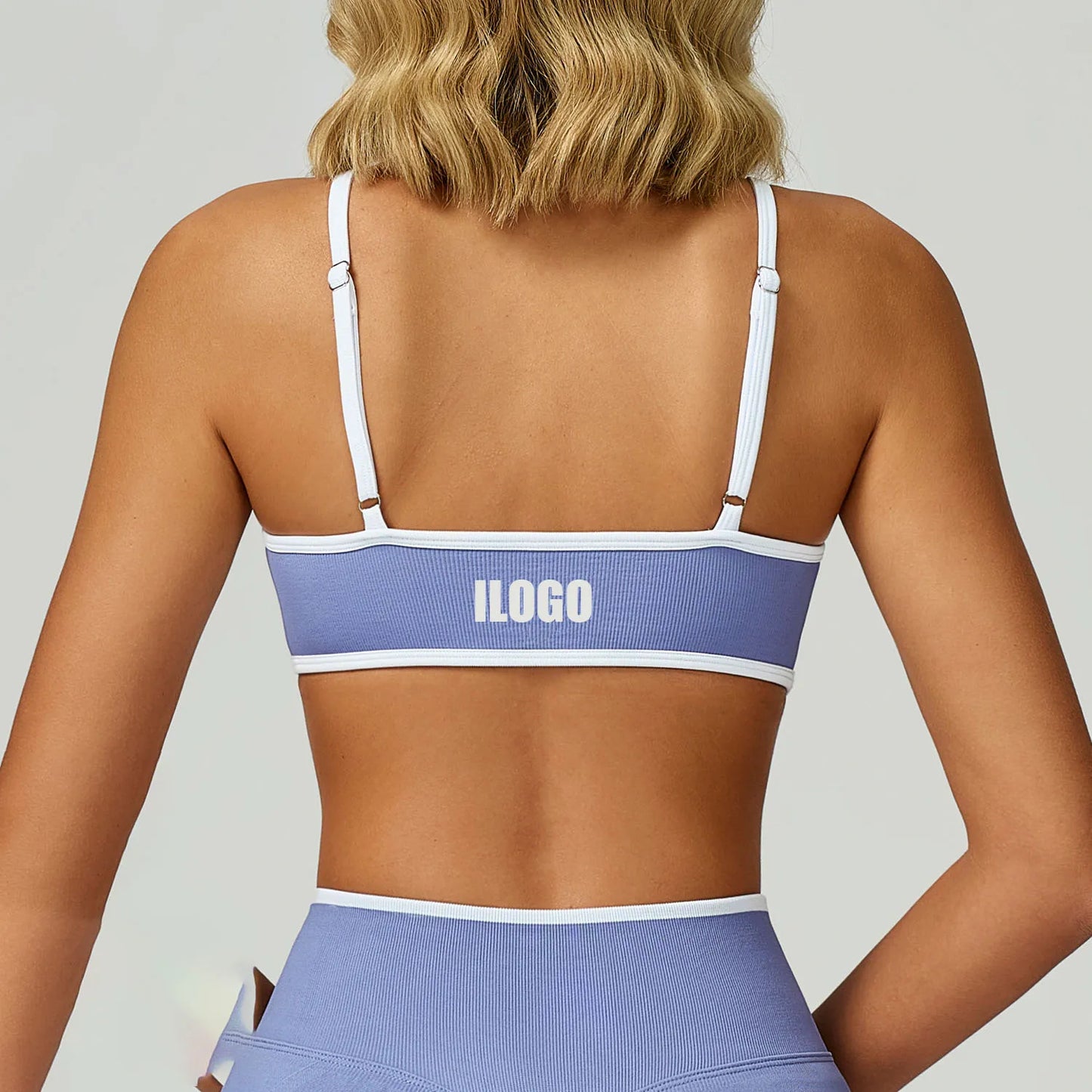 Customized LOGO women's seamless hemming sports beauty back fitness underwear running sports yoga bra top