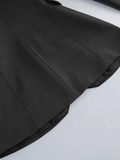 Sexy V Neck Long Sleeve Blazer With Rhinestone Sleeve Women Black Diamond Patchwork Slim Jacket Evening Party Club Cocktail Coat