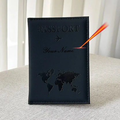 Customized EU European Union Passport Cover Couple Map Passport Book Covers Women Travel Personalised Wedding Drop Shipping