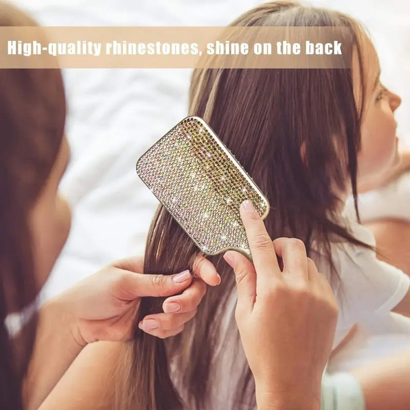 Luxury Bling Crystal Paddle Brush cepillo para cabello escova de cabelo brosse cheveux femme Hairdressing Styling Tools
