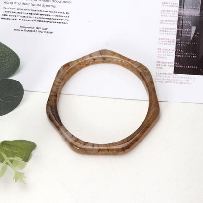 Niche Tortoiseshell Acrylic Bracelet Resin Leopard Mottled Bangle Gift for Wife