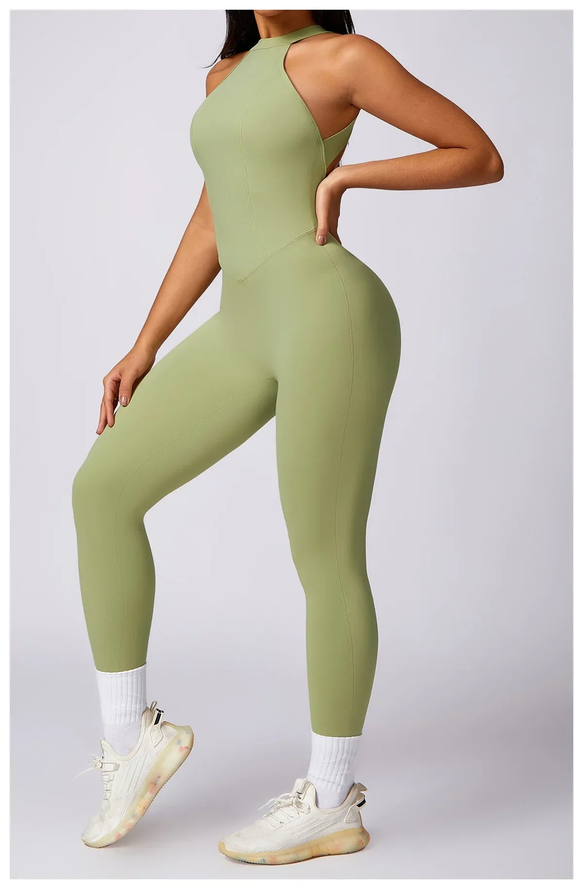 Custom LOGO High Quality Outdoor Jumpsuit Activewear tracksuit women‘s one-piece yoga clothes running tight fitting sportswear