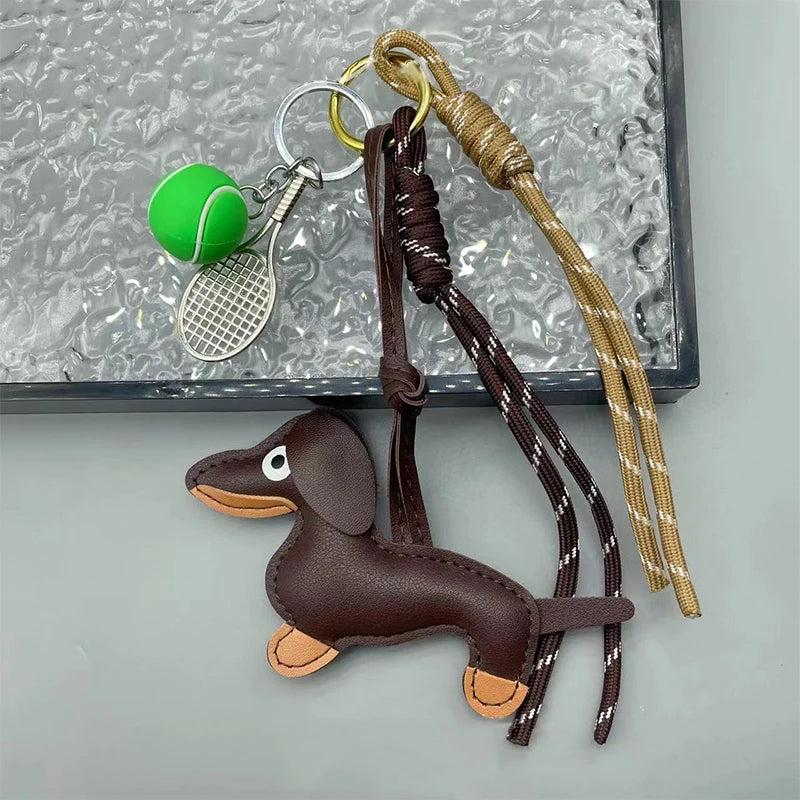 Braided Rope Bag Pendant High-grade Keychain Pendant Ruth's Same Style Dachshund Pendant Suitable For Phone Bag Accessories