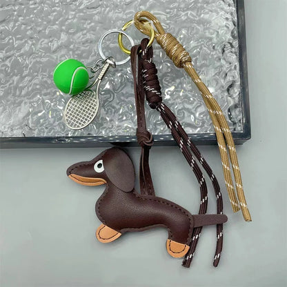 Braided Rope Bag Pendant High-grade Keychain Pendant Ruth's Same Style Dachshund Pendant Suitable For Phone Bag Accessories