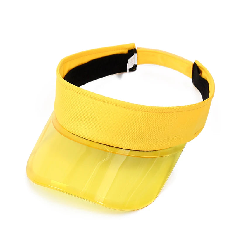 Parent-child Sun Visor Hats Mom's Son Daughter Plastic PVC Visor Caps Outdoor Sport Bicycle Sunshade Hat for Women