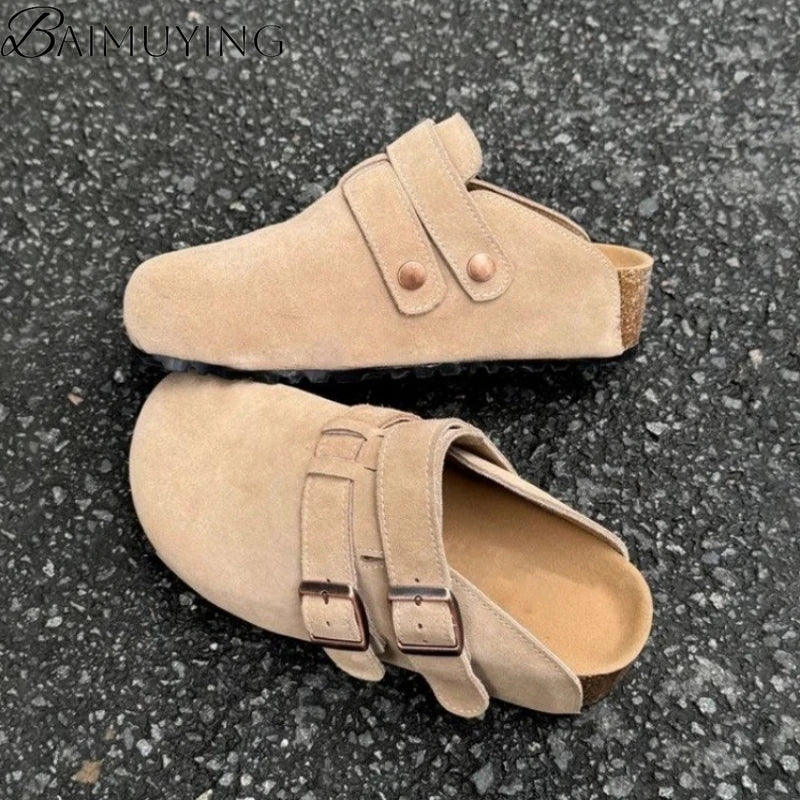 Platform Slippers Women Mules Shoes Flats Sandals Summer 2025 Trend Casual Walking Sport Shoes Comfort Woman Slingback Sneakers