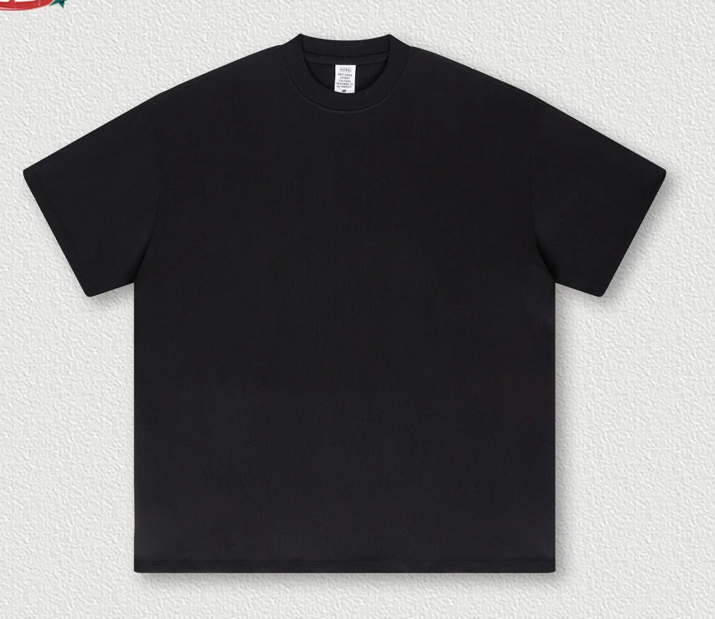 Custom LOGO men's and women's couples shirt 425G heavy cotton t-shirt loose youth fashion short-sleeved high-quality top