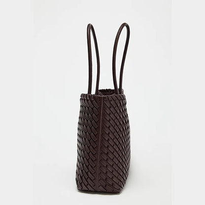 Luxury Handwoven Tote Bag- Elegant Women's Shoulder Purse, Spacious Multi-Functional Travel Bag for Daily Commute & Journeys