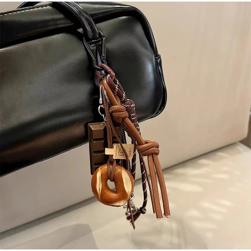 Braided Rope Bag Pendant High-grade Keychain Pendant Ruth's Same Style Dachshund Pendant Suitable For Phone Bag Accessories