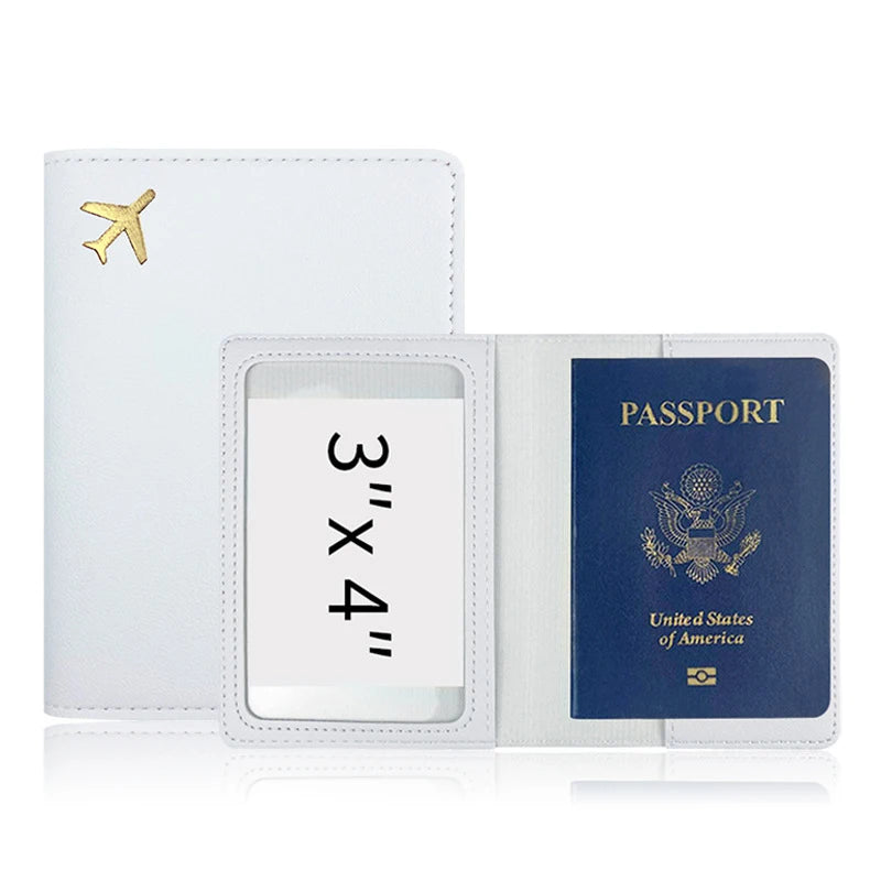 PU Leather Travel Passport Protective Case Thickened Passport Holder Case