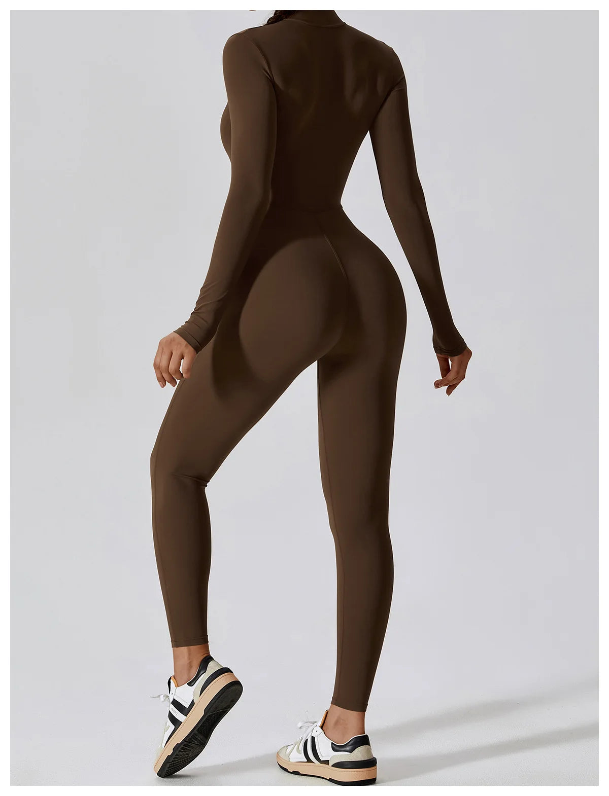 Customized LOGO women's zipper long-sleeved yoga onesie high-intensity fitness sports onesie tights