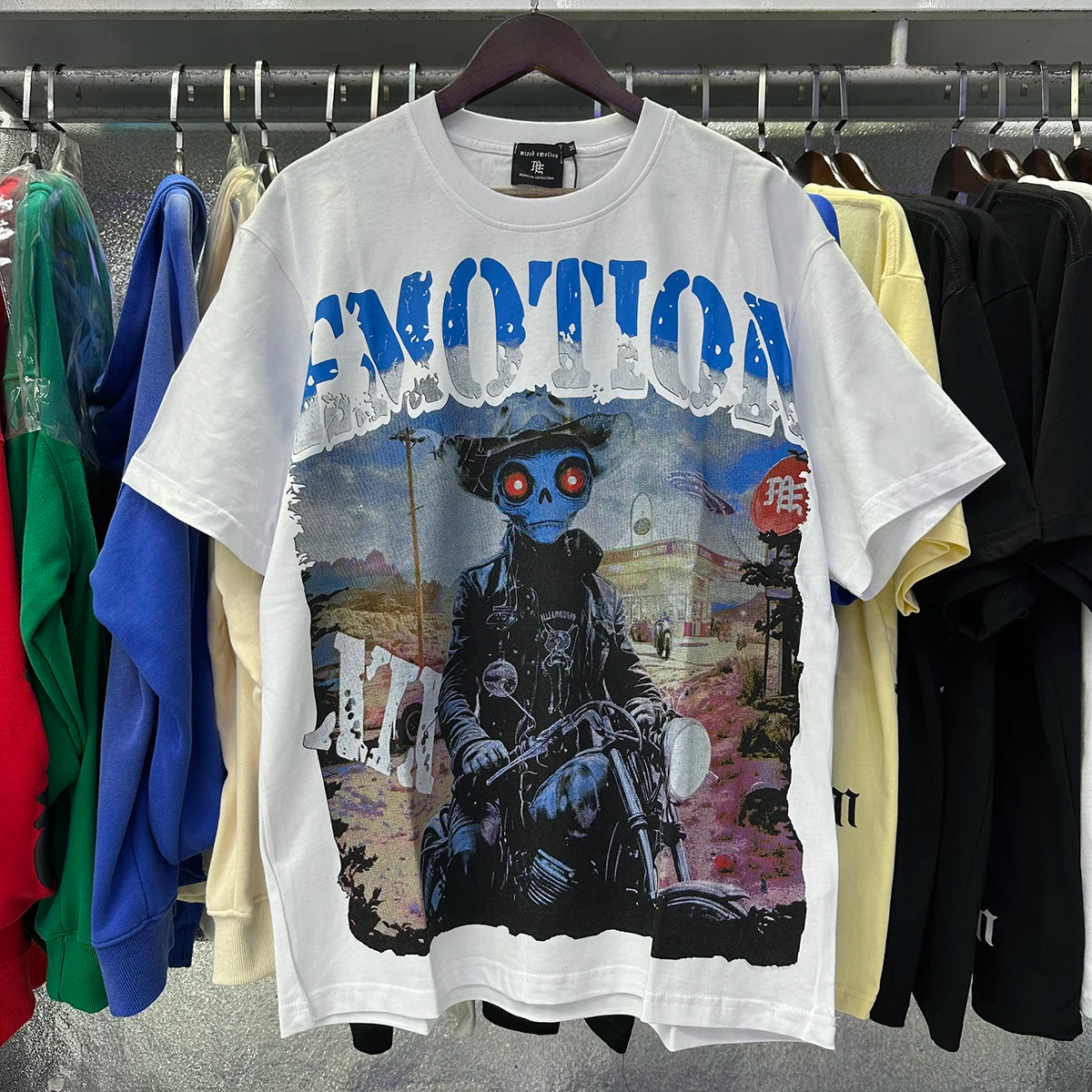 New Summer Letter Rhinestone Short Sleeve Black Mens Tshirts Streetwear Cotton Loose Round Neck Top Tees Oversized Unisex Tshirt
