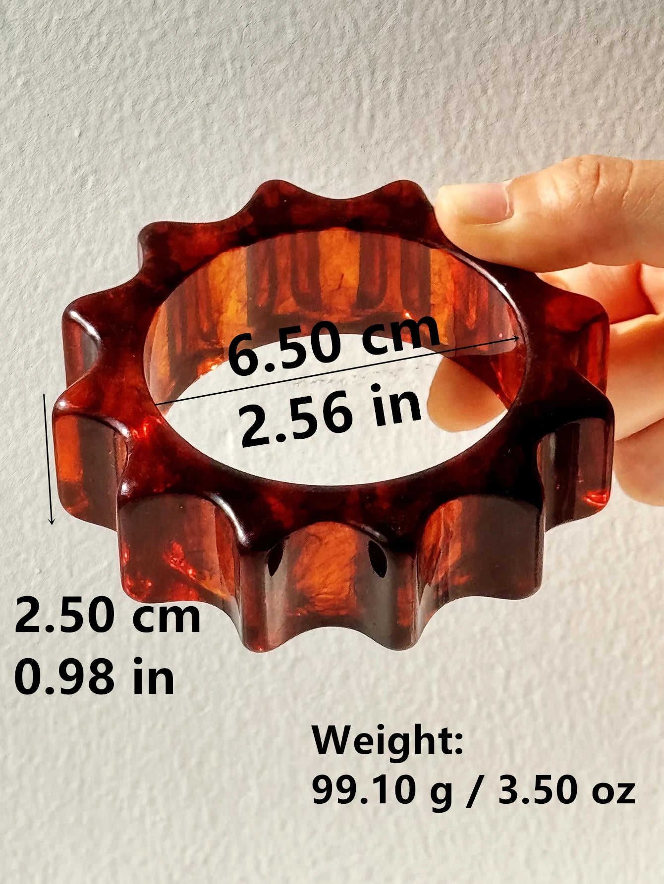 Brown Black White Contrast Geometric Irregular Resin Bracelet for Women Girl Summer Decoration Bangle HUANZHI 2025 NEW INS
