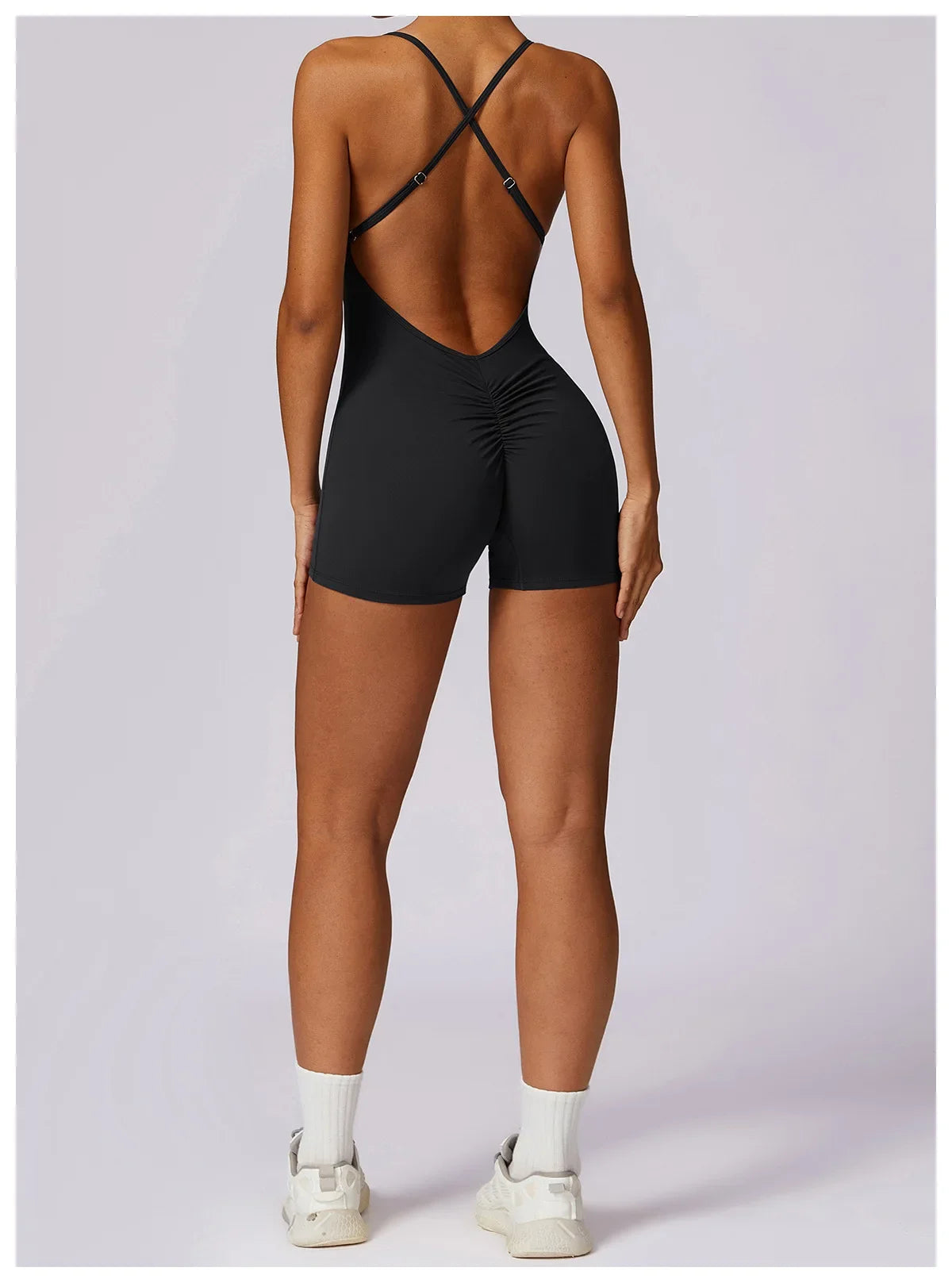 Custom LOGO women's clothing quick-drying nude sports onesie casual running fitness tight back yoga clothing