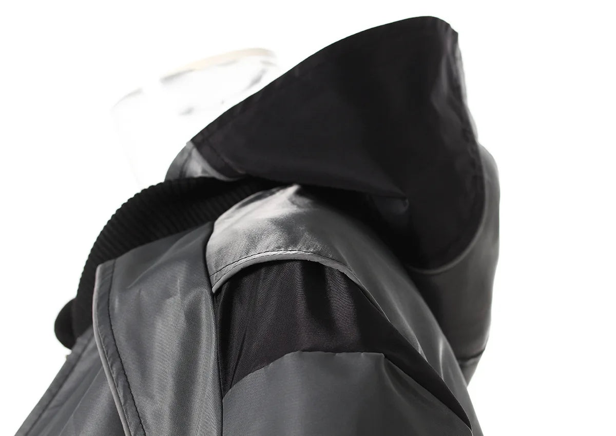 DEAT Fashion Women's Jackets Hooded Zipper Short Contrast Color Drawstring Deconstruction Coat Autumn 2025 New Tide 7AB4742