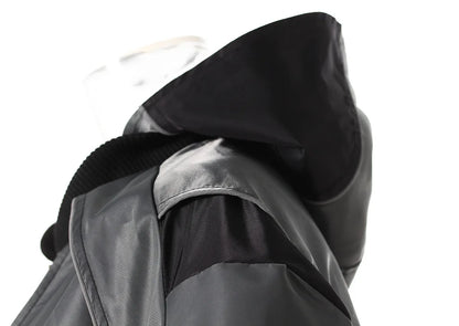 DEAT Fashion Women's Jackets Hooded Zipper Short Contrast Color Drawstring Deconstruction Coat Autumn 2025 New Tide 7AB4742