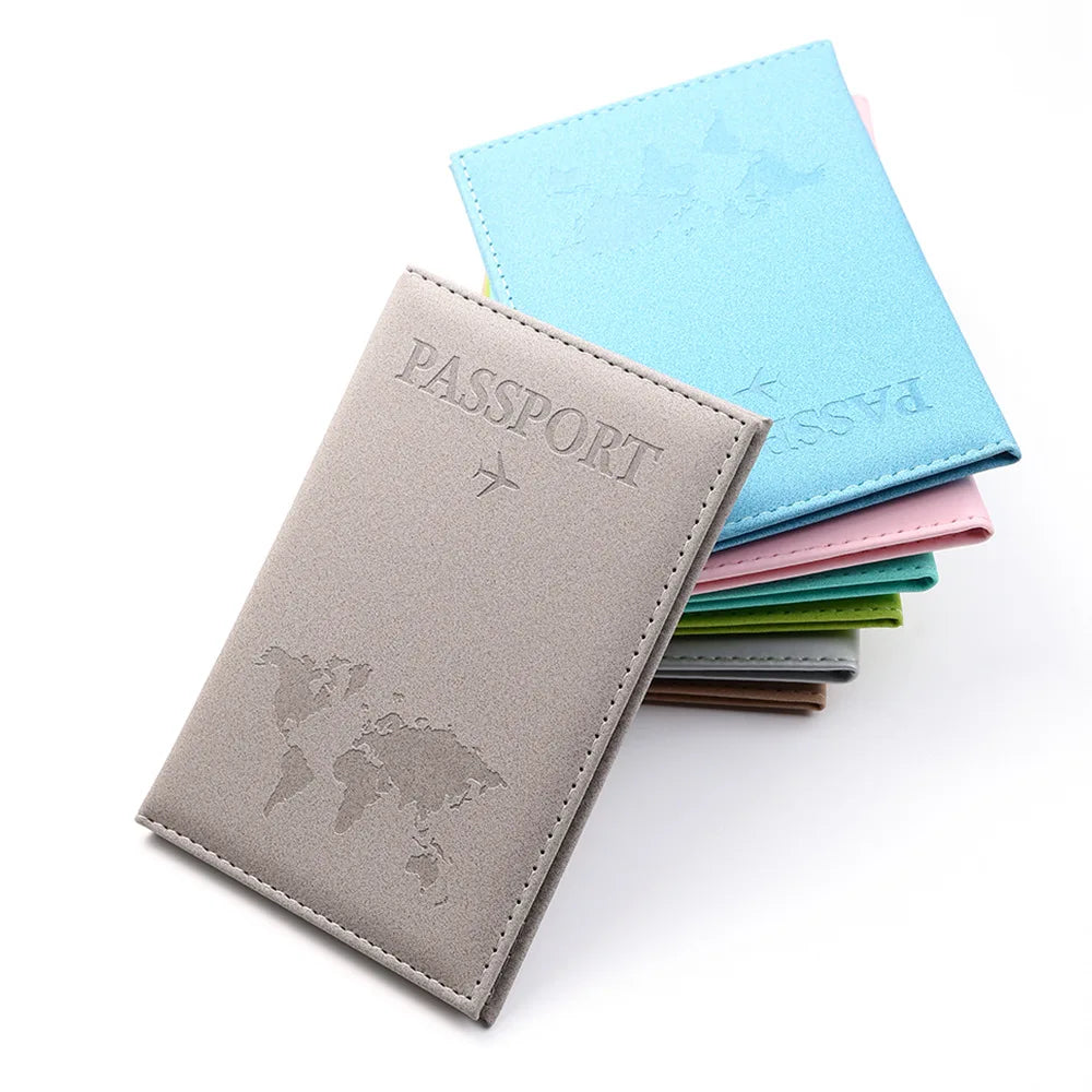 Women Men RFID Vintage Business Passport Covers Holder Multi-Function ID Bank Card PU Leather Wallet Case Travel Accessories