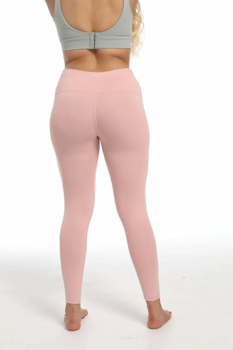 Custom LOGO women's running trousers belly and hip yoga clothes fitness sports nude leggings