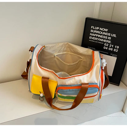 Travel Bag, Duffel Bag Cosmetics Bag, Professional Fitness Bag, Yoga Swimming Training Backpack, Satchel Shoulder Crossbody Tote Bag, Suitable for Men and Women