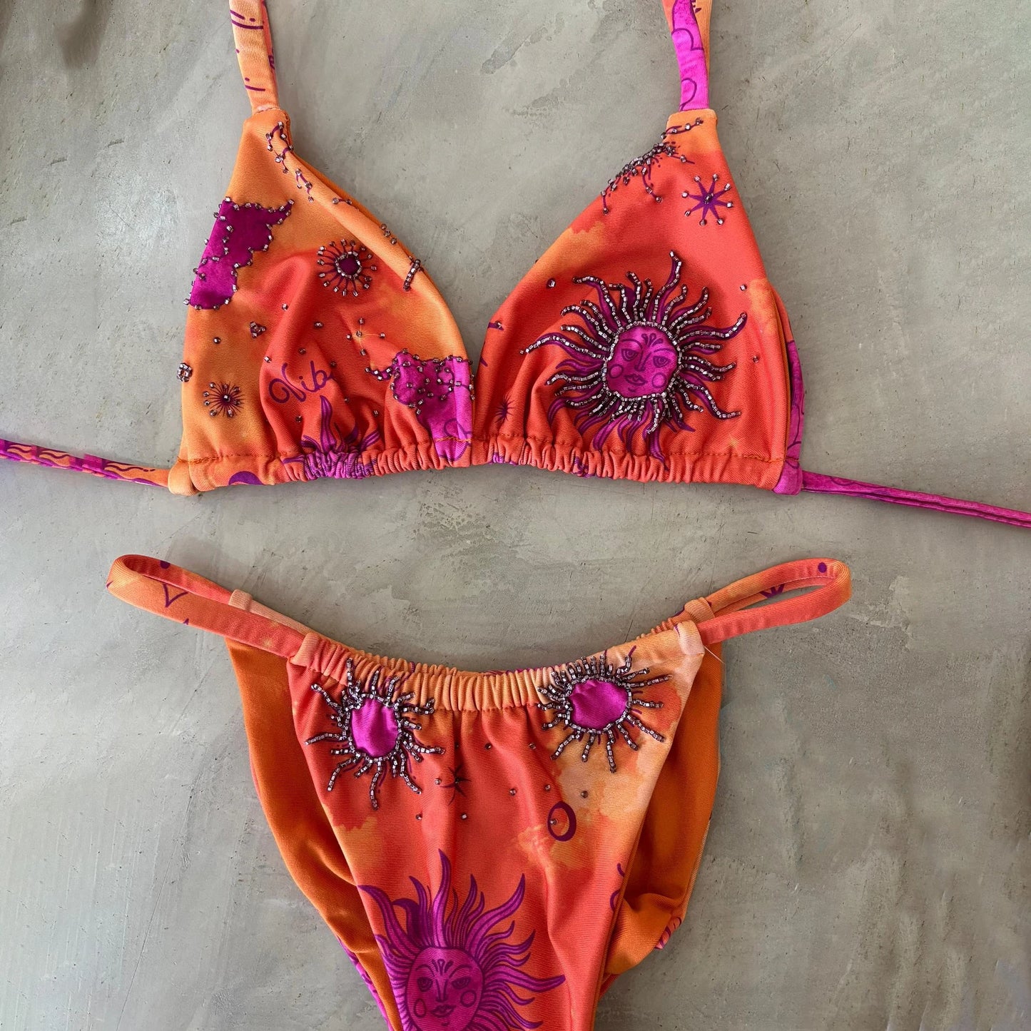 Shiny Diamond Bikini Set Sexy Women Swimsuit Push Up Swimwear Female Biquini Halter Bathing Suit Sun Printed Bodysuit Beachwear