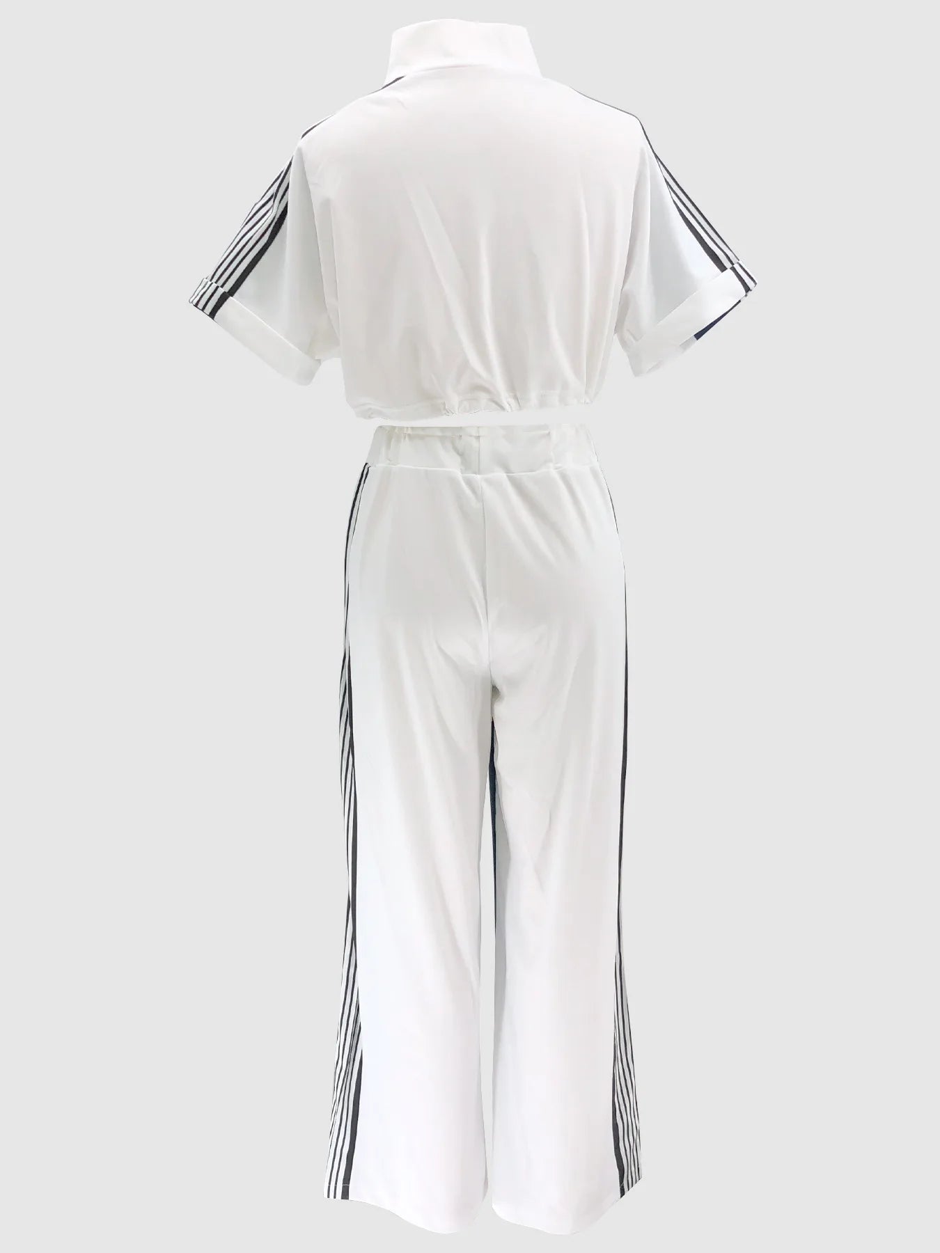 Pant Set Women Two Piece Sets Denim Matching Sets Jogger Tracksuit Matching Sets Zipper Tops Wide Leg Long Pants Elastic Waist
