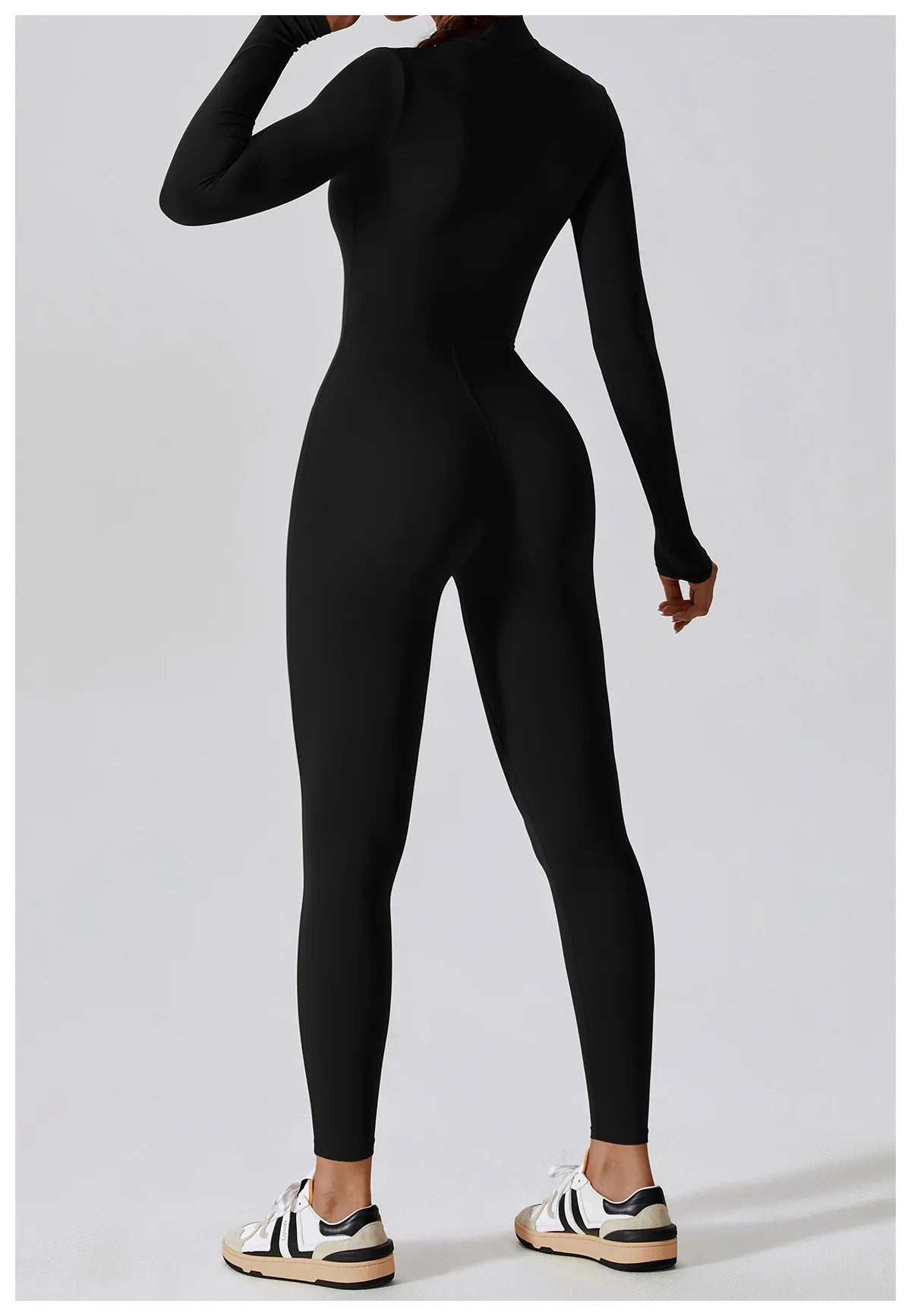 Customized LOGO women's zipper long-sleeved yoga onesie high-intensity fitness sports onesie tights