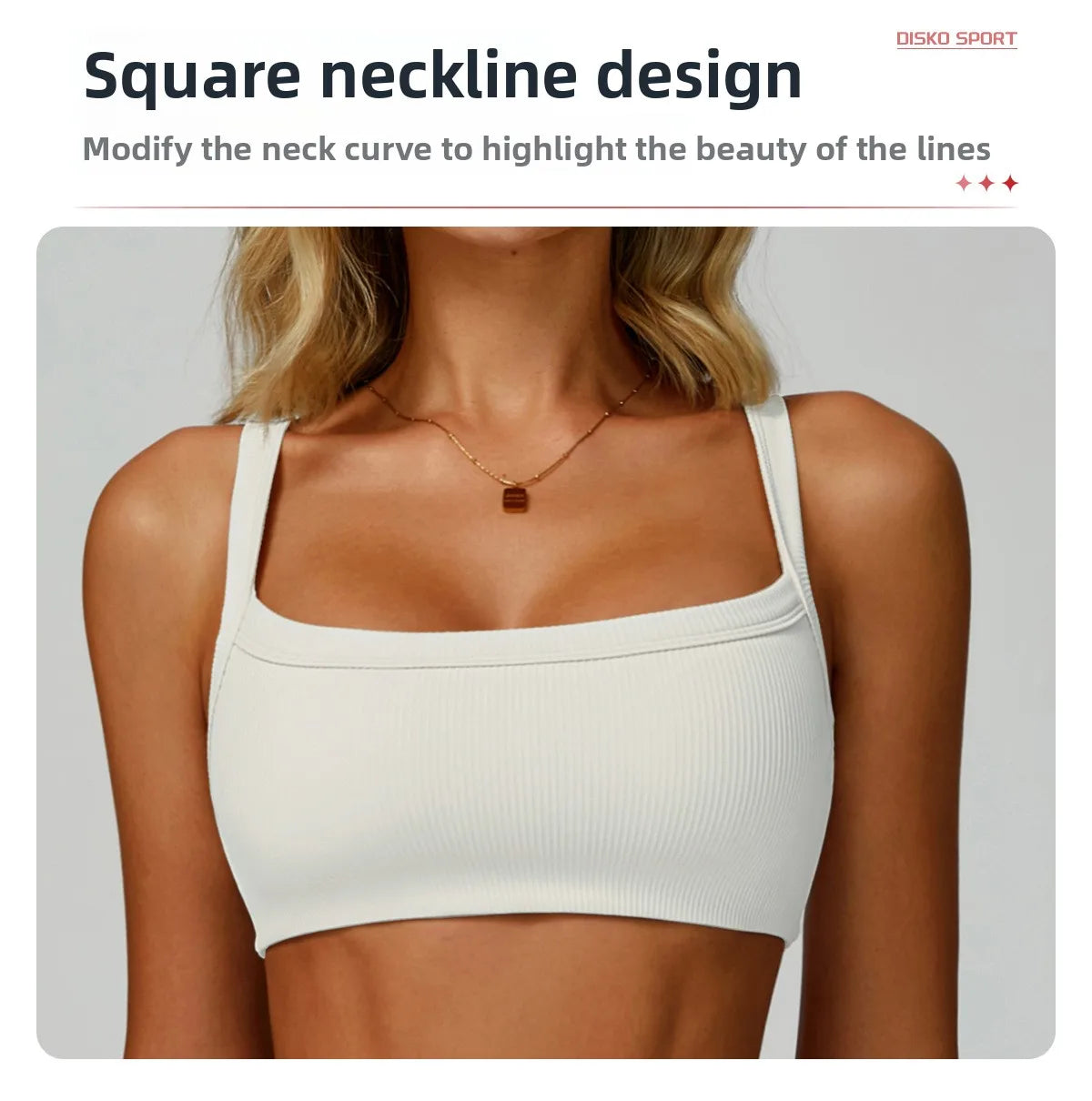 Customized LOGO Women's Shoulder Strap Threaded Yoga Bra Beauty Back Tight Sports Underwear Running Fitness Top