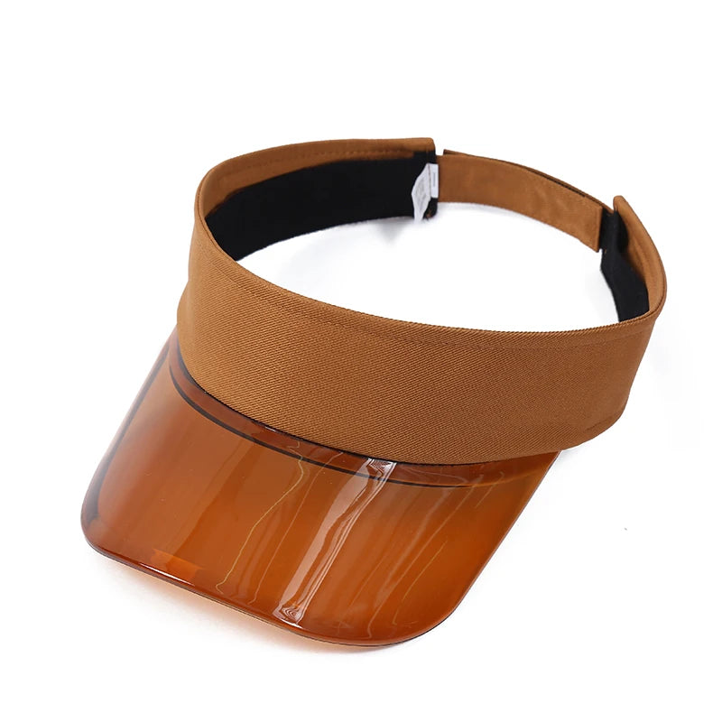 Parent-child Sun Visor Hats Mom's Son Daughter Plastic PVC Visor Caps Outdoor Sport Bicycle Sunshade Hat for Women