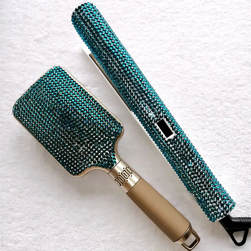 Diamond Embedded Hair Straightening Iron Beauty Salon Tool Accessories Women's Hair Care Makeup Tools New Arrival