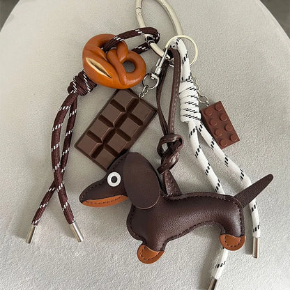 Braided Rope Bag Pendant High-grade Keychain Pendant Ruth's Same Style Dachshund Pendant Suitable For Phone Bag Accessories
