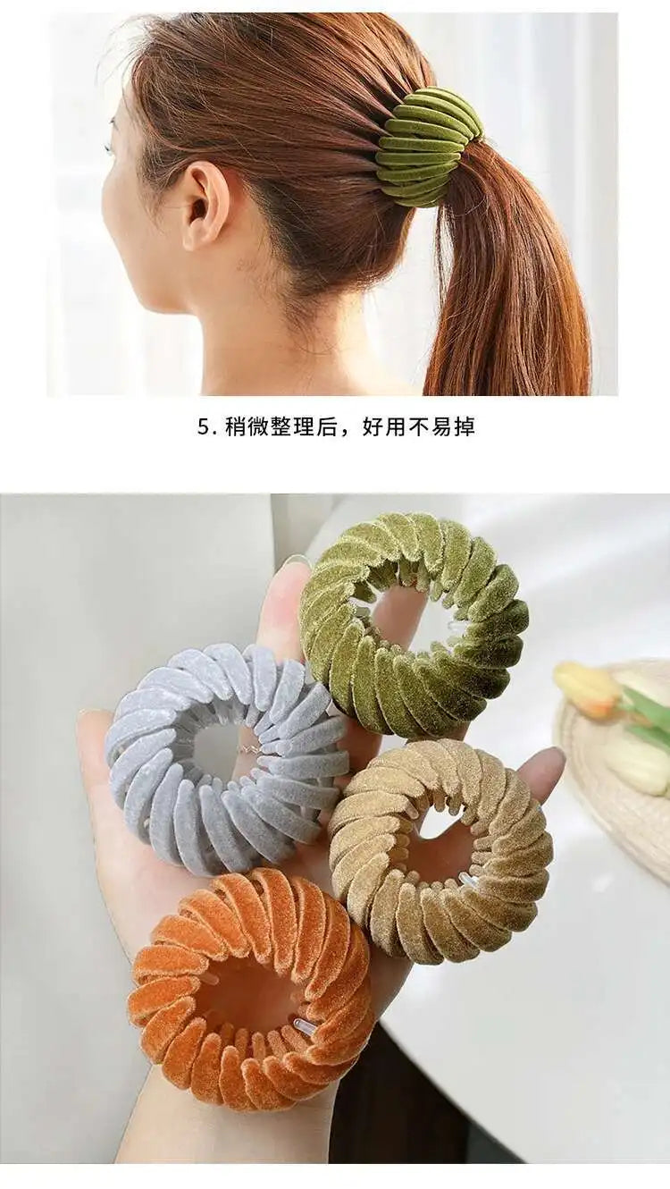 2021 Women Hair Device Big Hair Claw Clips Bird's Nest Hairpin Korean Bun Hair Disk Ponytail Solid Curler Headwear Accessories
