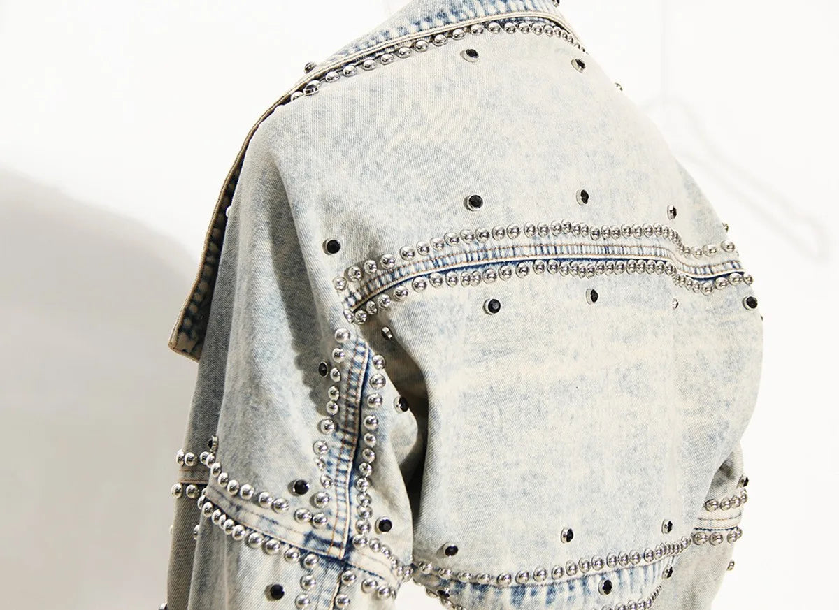 Short Denim Coat Women Y2k Cotton Spring Autumn Ropa Jeans Punk Gothic Bomber Jacket Windbreaker Vintage Jackets Streetwear