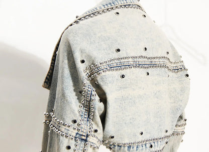 Short Denim Coat Women Y2k Cotton Spring Autumn Ropa Jeans Punk Gothic Bomber Jacket Windbreaker Vintage Jackets Streetwear