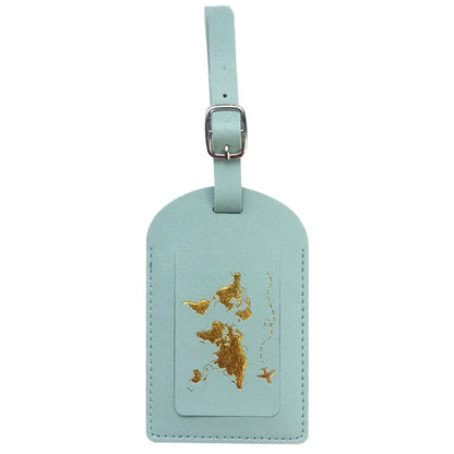 Men Women PU Leather Cute Luggage Tag Suitcase Address Label Baggage Boarding Bag Tag Name ID Address Holder Travel Accessorie