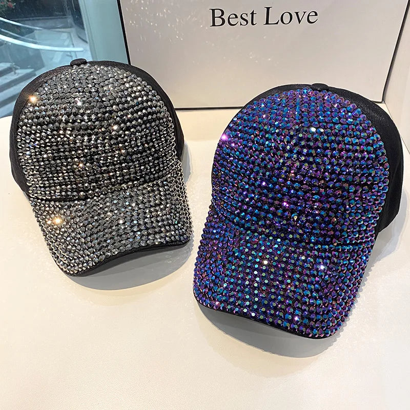 CNTANG Summer Women's Baseball Cap Spring Autumn Rhinestone Caps Fashion Personality Street Hiphop Hats For Female Snapback