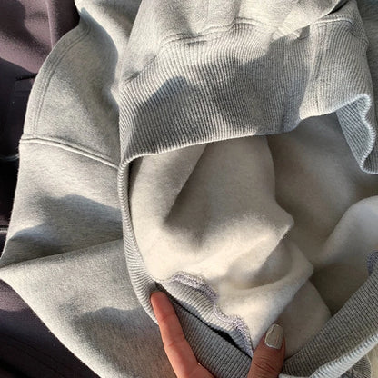Casual New Fashion Hoodies Suit Women Winter Spring Solid Tracksuit Two Pieces Set Sports Pullover Sweatpants Sweatshirt Mujer