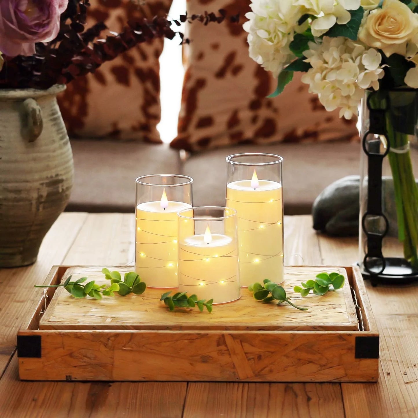 Flickering Flameless Candles Battery Operated Candles LED Candles with Remote Timer for Home Wedding Birthday Decor 3D Flame