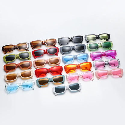 13pcs Small Square Sunglasses Women Retro Sun Glasses Men Brand Classic Travel Rectangle Candy Colors Eyeglasses Female UV400