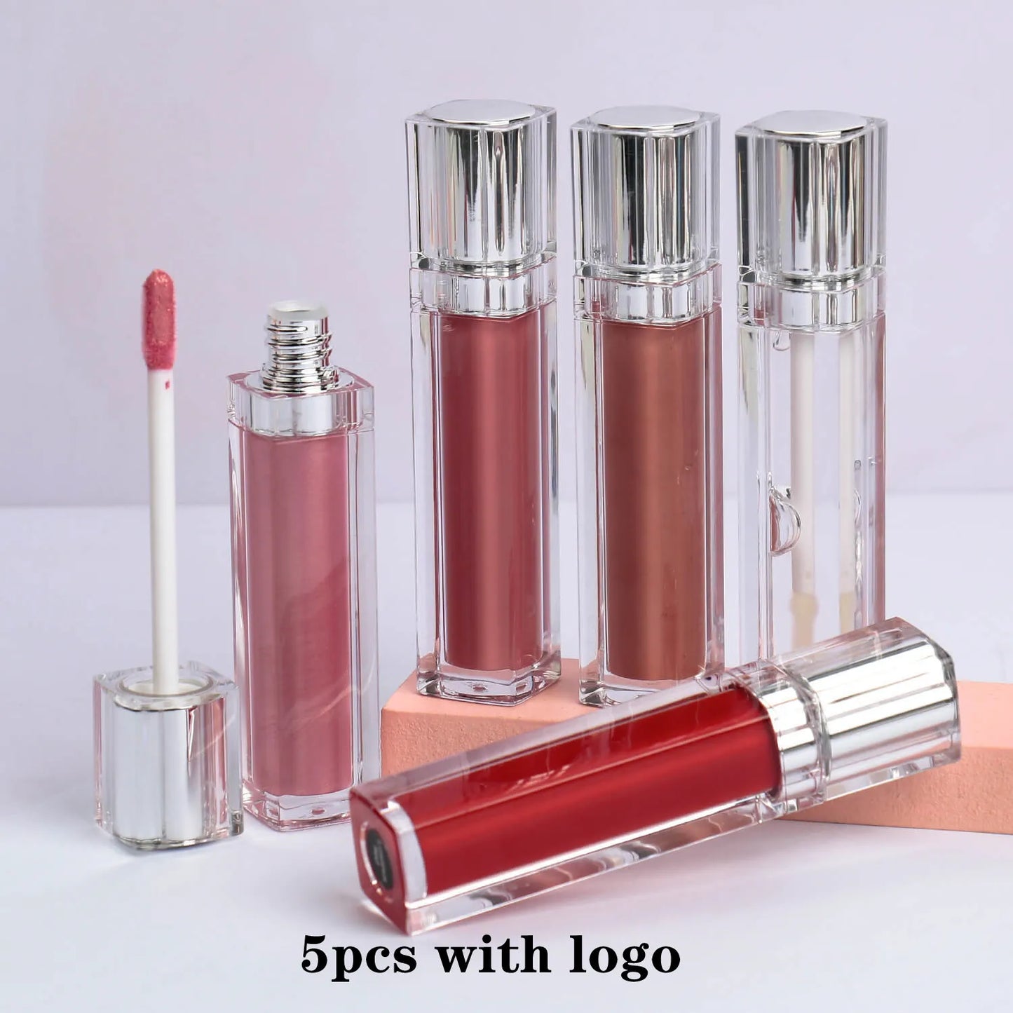 Customized Vegan Lip Gloss Wholesale Cosmetic Private label Moisturizing Lipgloss Shiny Glitter Clear Makeup Liquid Lipstick