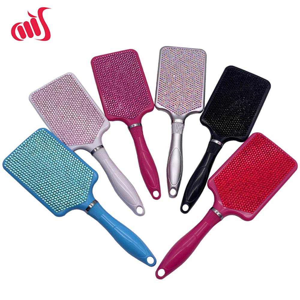 Hair Brush Massage brush comb with Rhinestones cepillo para cabello brosse cheveux femme accessoire cheveu Hairdressing Styling