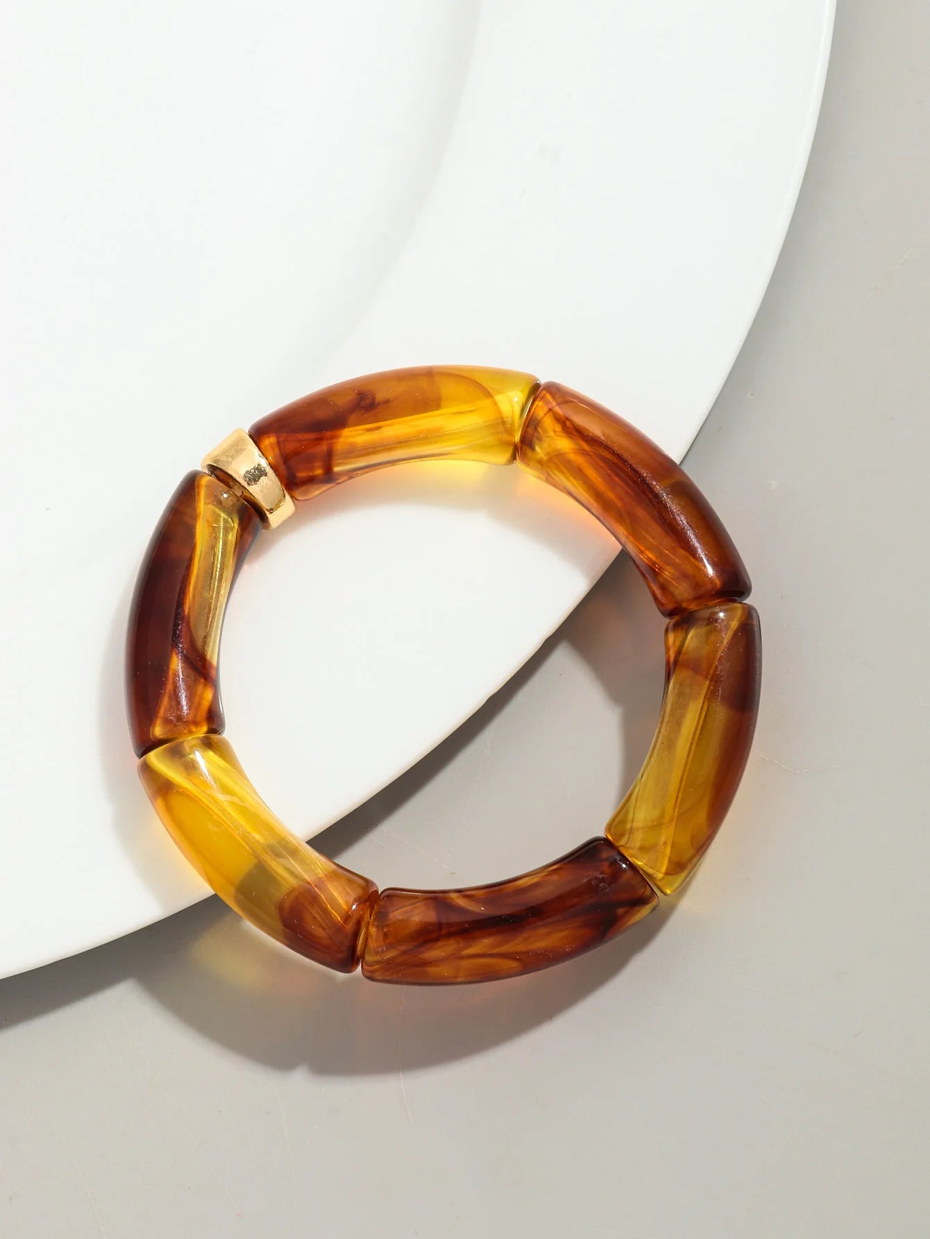 Bohomia New Acrylic Chunky Bamboo Stackable Bracelet for Women Boho Elastic Colorful Tube Beads Braceletes 2025 Fashion Jewelry