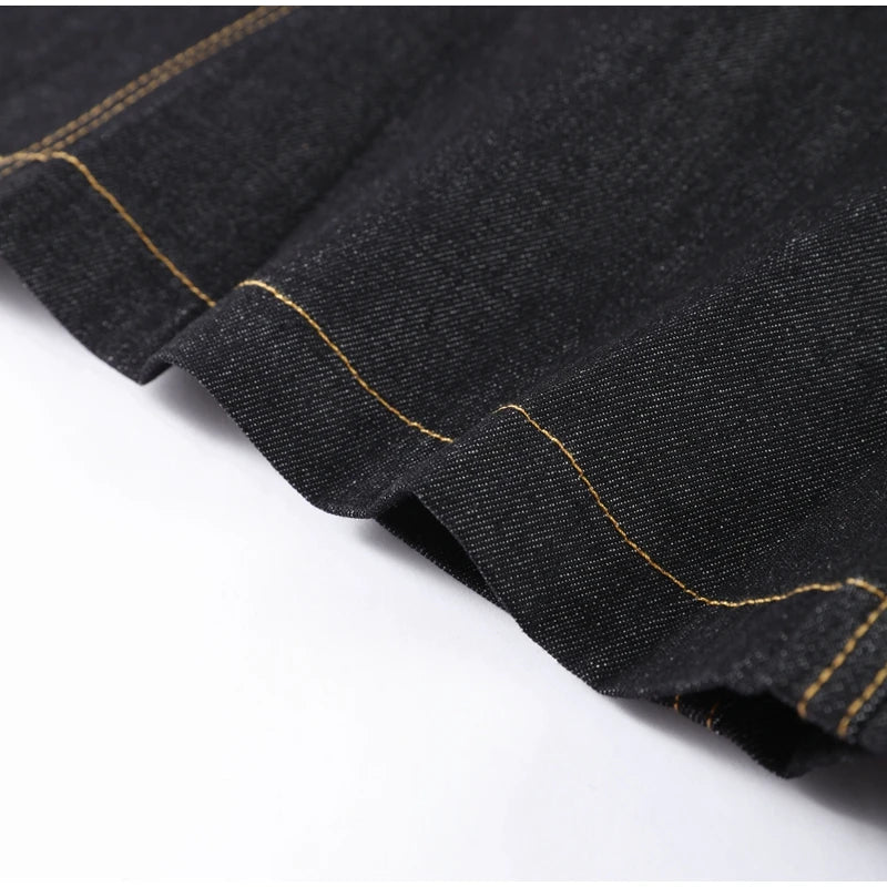 Street Vintage Denim Pants Sets Women Slim Long Sleeve Lapel Single Breasted Jacket Straight Trousers 2025 Spring Lady Outfits