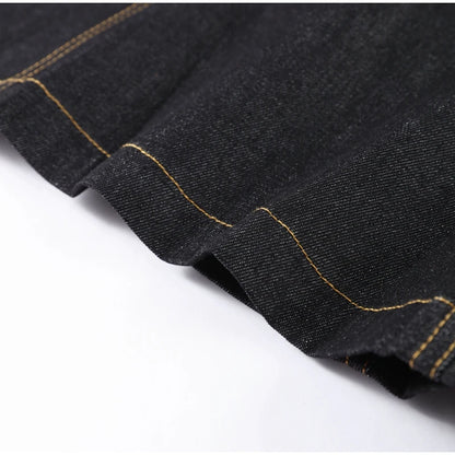 Street Vintage Denim Pants Sets Women Slim Long Sleeve Lapel Single Breasted Jacket Straight Trousers 2025 Spring Lady Outfits