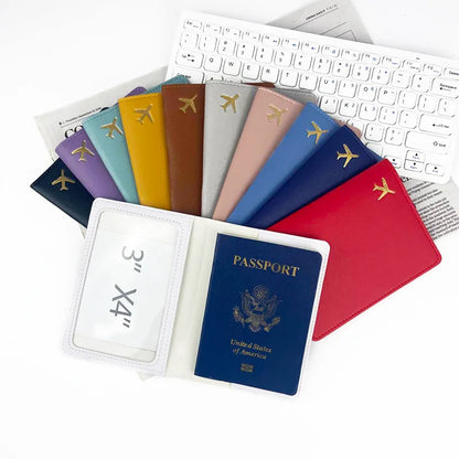 PU Leather Travel Passport Protective Case Thickened Passport Holder Case