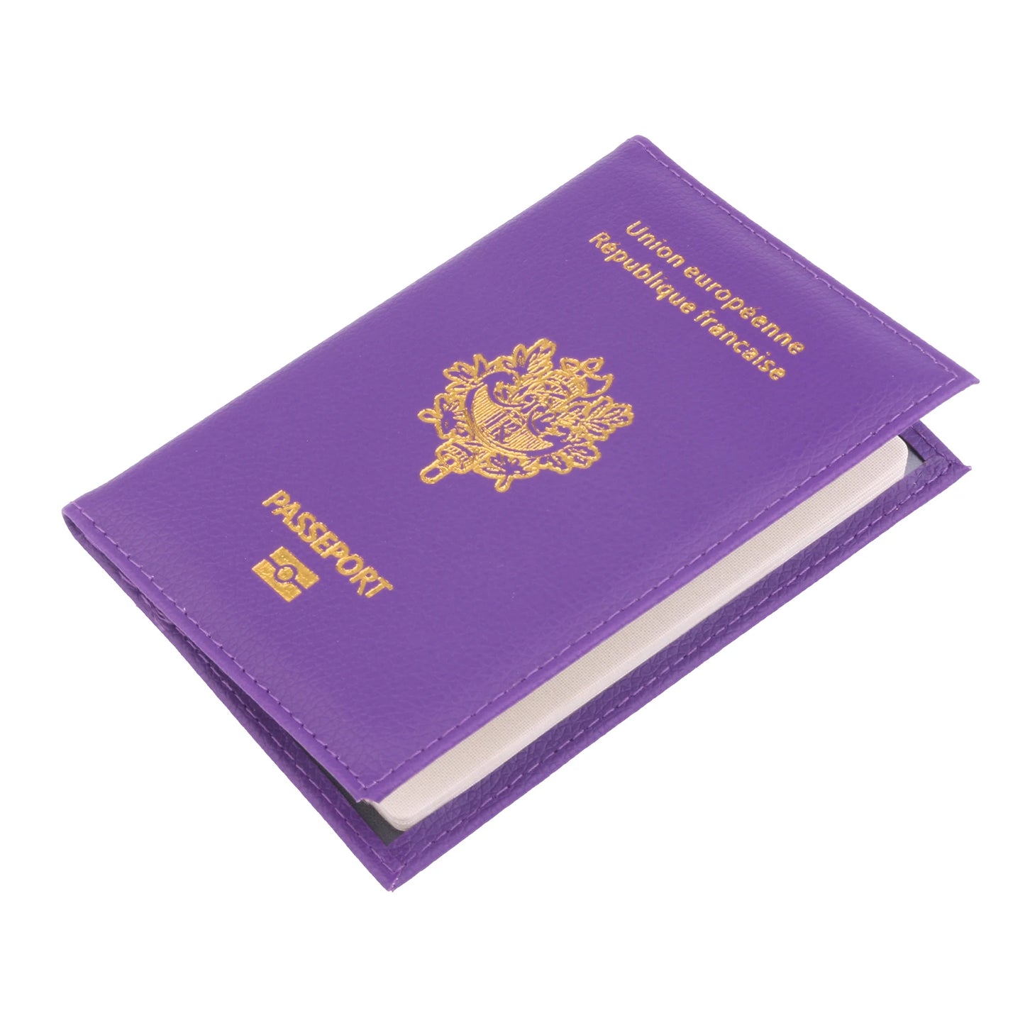 France Travel Passport Holder Case, Leather Fashion French Passport Cover Case Wallet for Men Women