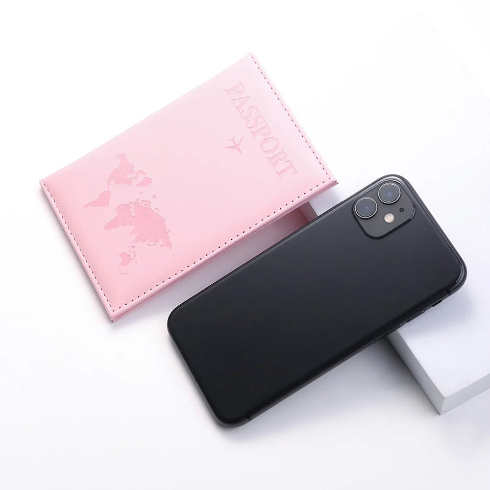 Women Men RFID Vintage Business Passport Covers Holder Multi-Function ID Bank Card PU Leather Wallet Case Travel Accessories