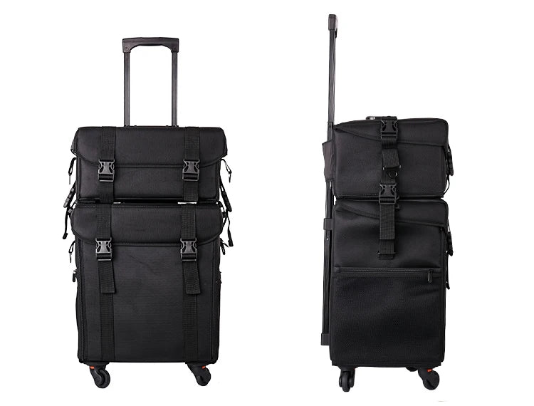 Multifunction Rolling Luggage Sets Spinner Multi-layer Trolley Suitcase with Wheels Women Oxford professional Cosmetic Case